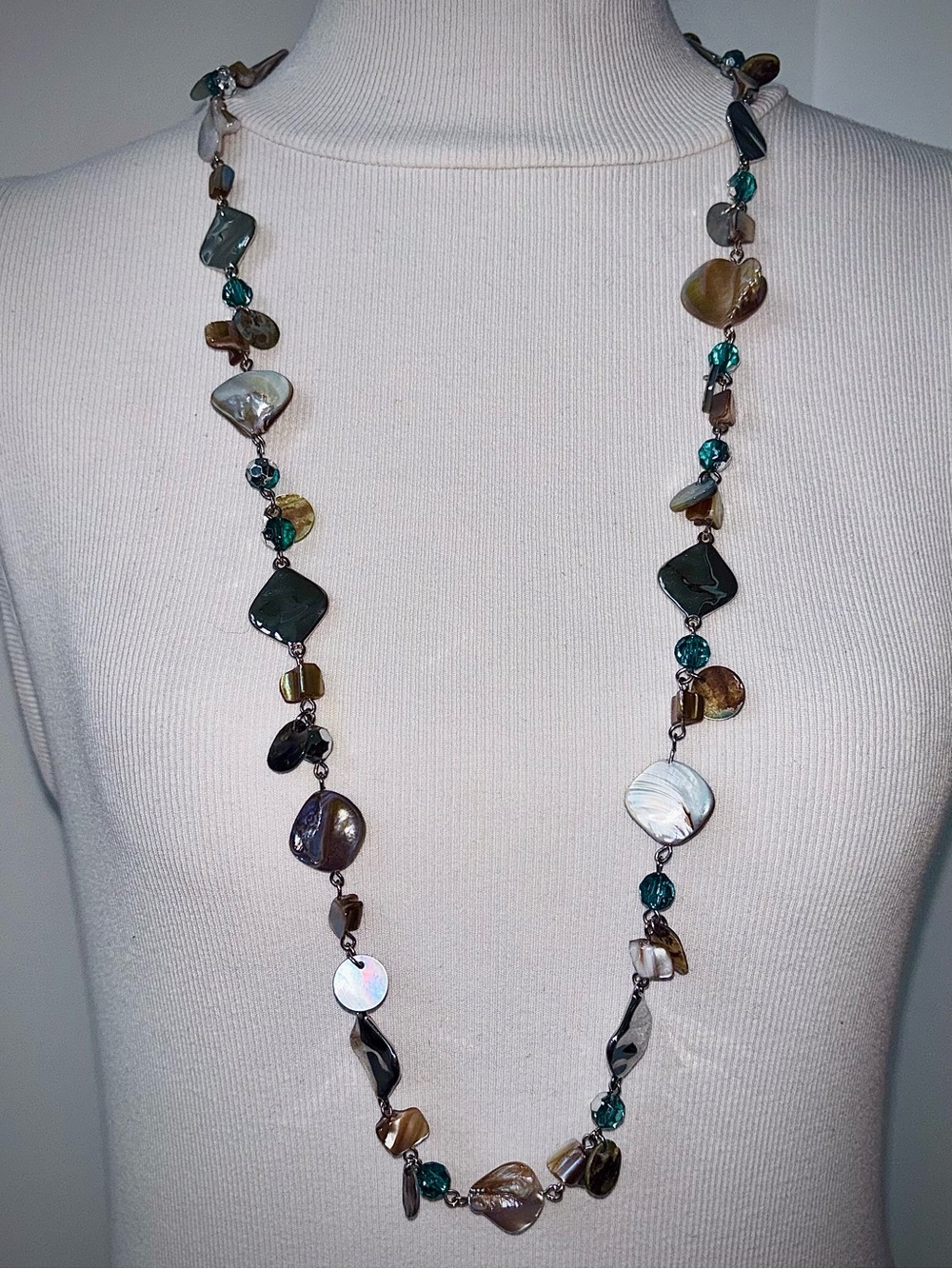 Lia Sophia Multicolor Beaded Long Necklace | Coastal Boho - Picture 4 of 9